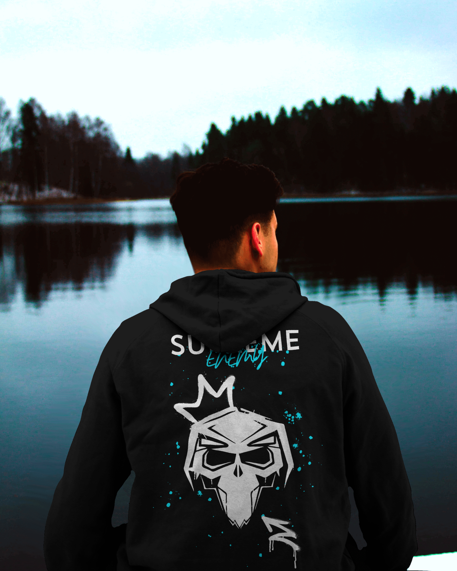 Supreme Enemy "KING" Hoodie Pink/Blue (Unisex)