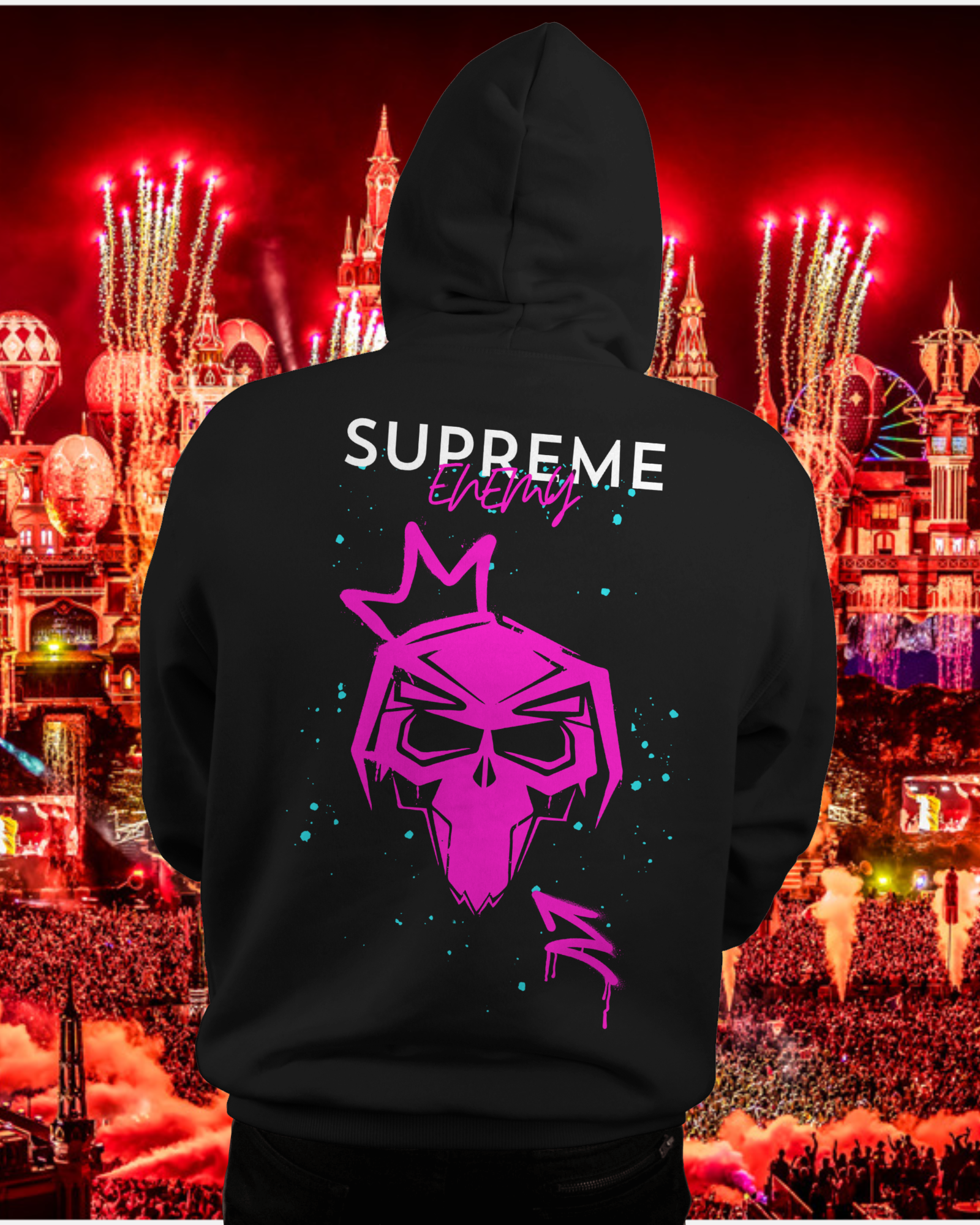 Supreme Enemy "KING" Hoodie Pink/Blue (Unisex)